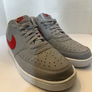 Size 11.5 - Nike Court Vision Next Nature Low Wolf Grey University Red