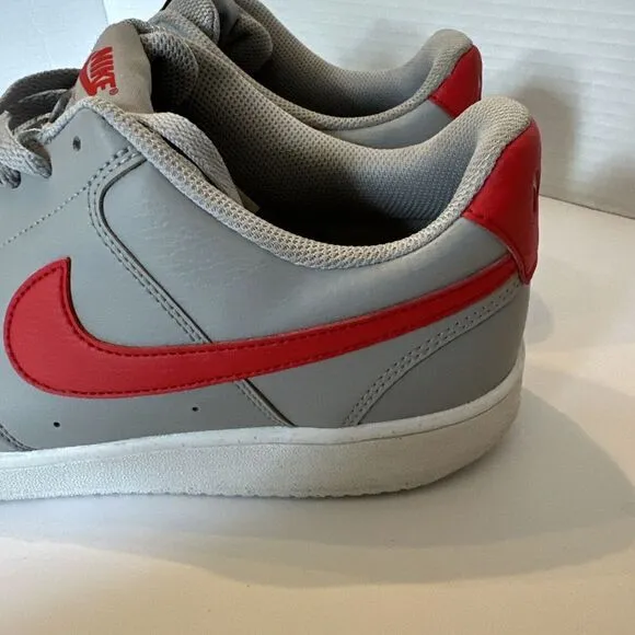Size 11.5 - Nike Court Vision Next Nature Low Wolf Grey University Red