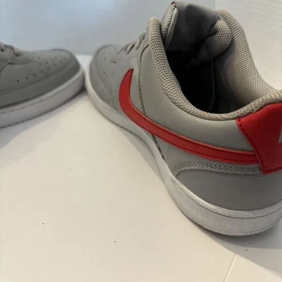 Size 11.5 - Nike Court Vision Next Nature Low Wolf Grey University Red