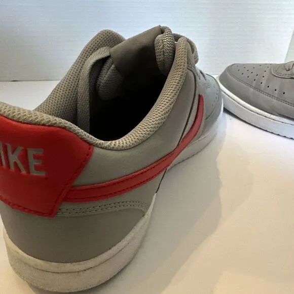 Size 11.5 - Nike Court Vision Next Nature Low Wolf Grey University Red