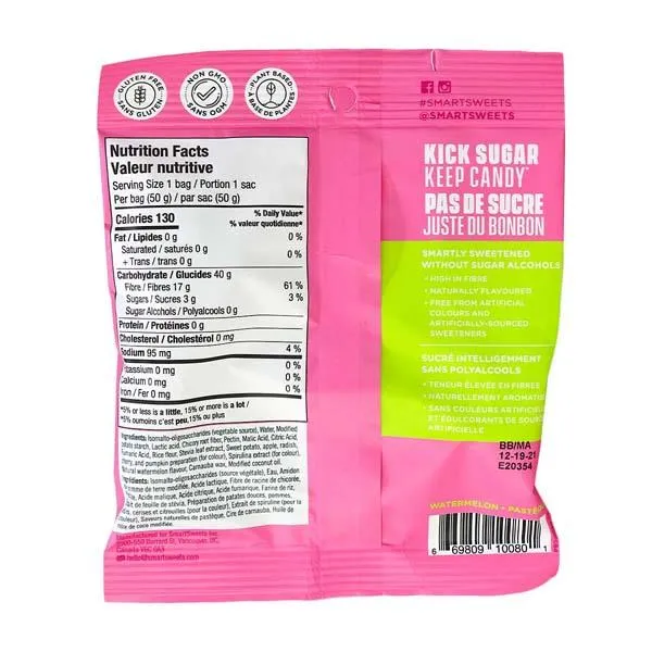 SmartSweets Sourmelon Bites, 1 Bag (50g)