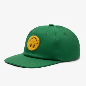 Smiley Upside Down 6 Panel Cap - Green