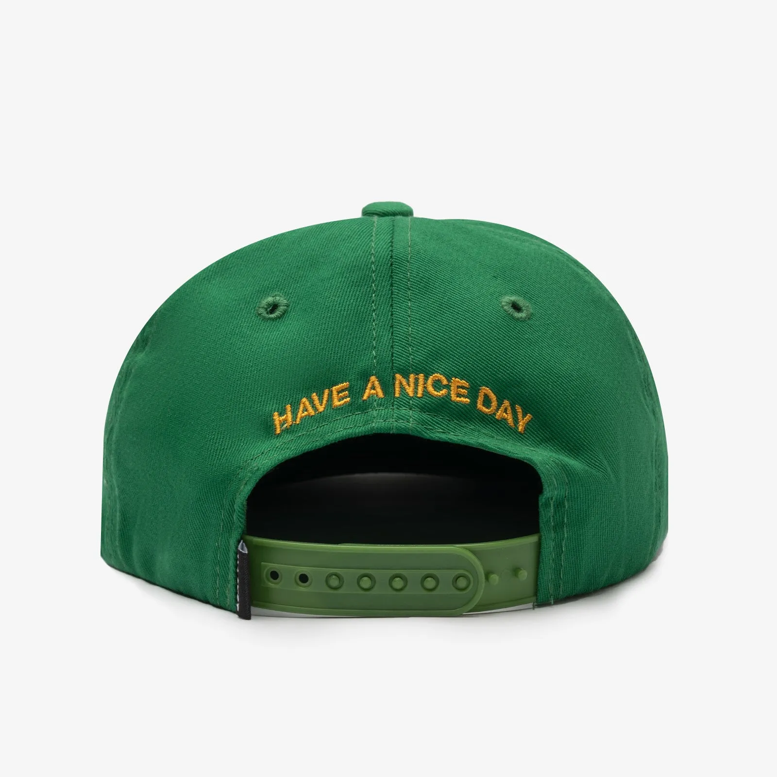 Smiley Upside Down 6 Panel Cap - Green