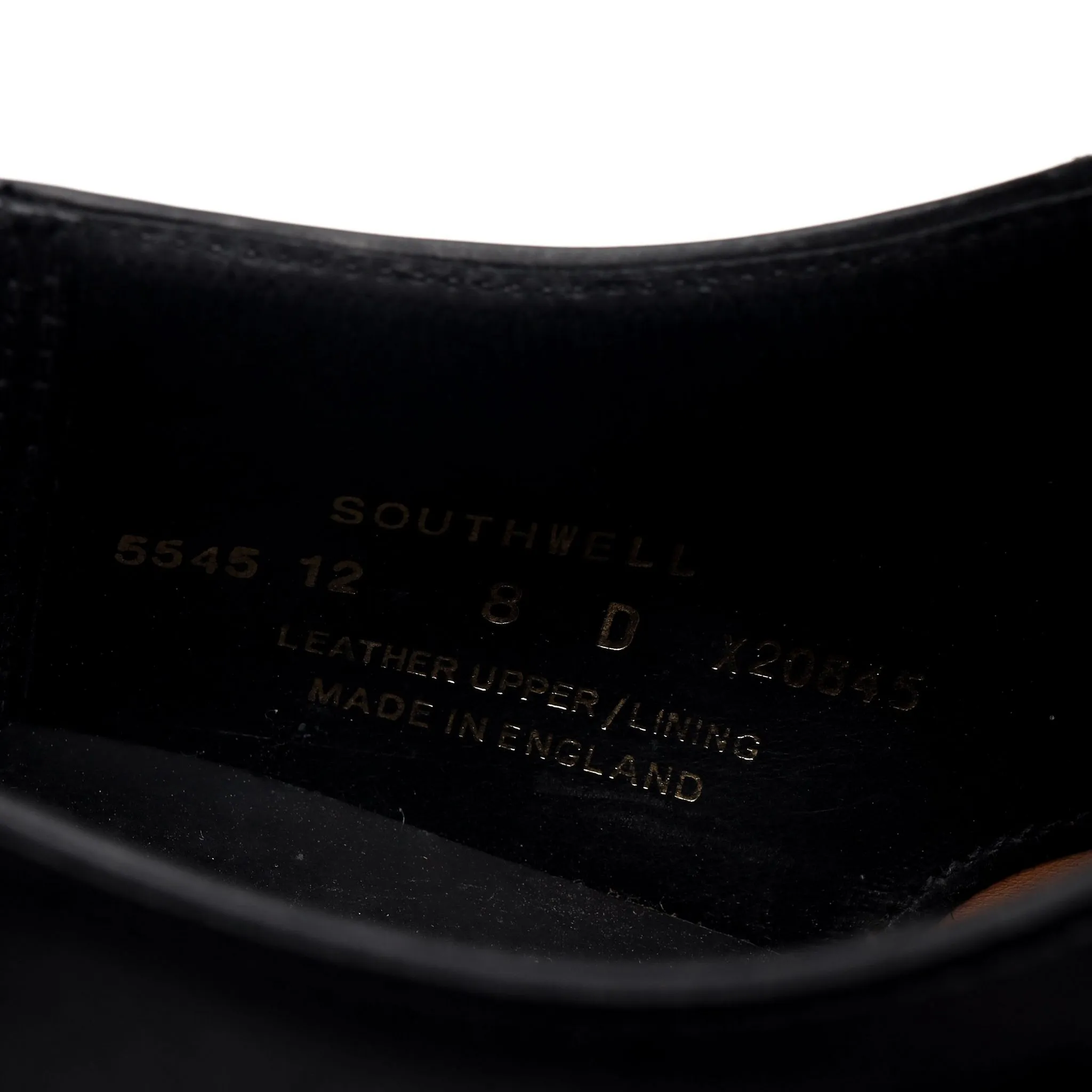 'Southwell' Black Leather Double Monk Strap UK 8 D