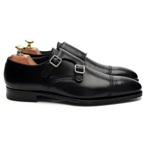 'Southwell' Black Leather Double Monk Strap UK 8 D