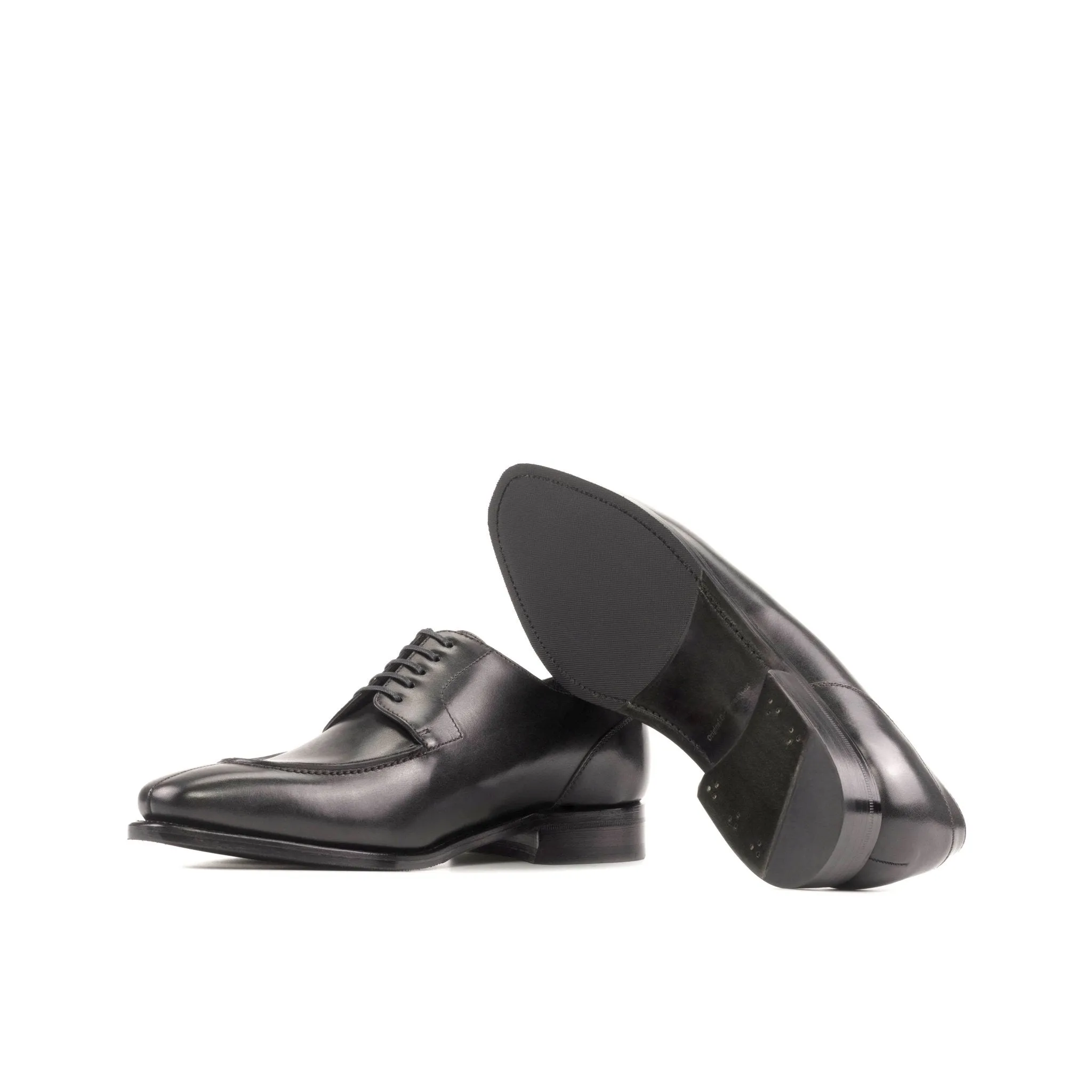 Split Toe Derby in Black Box Calf