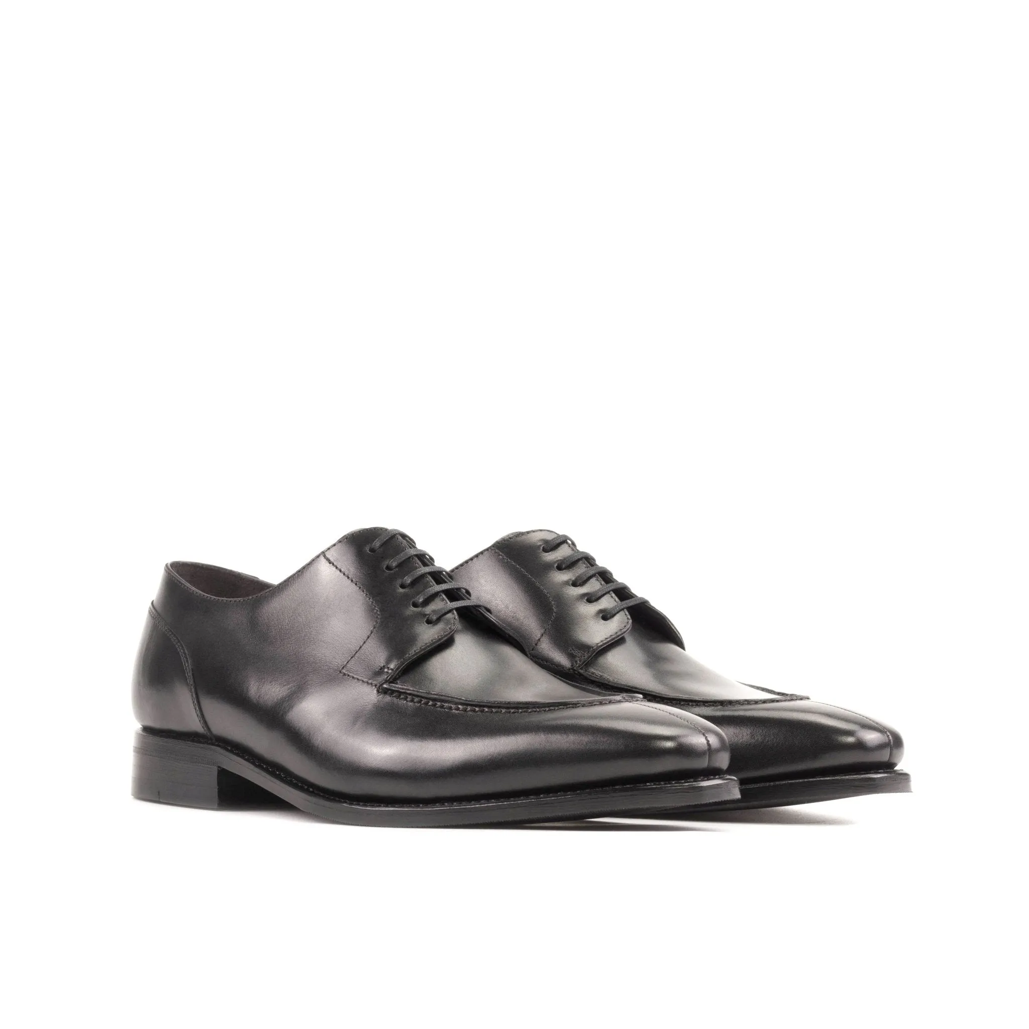Split Toe Derby in Black Box Calf