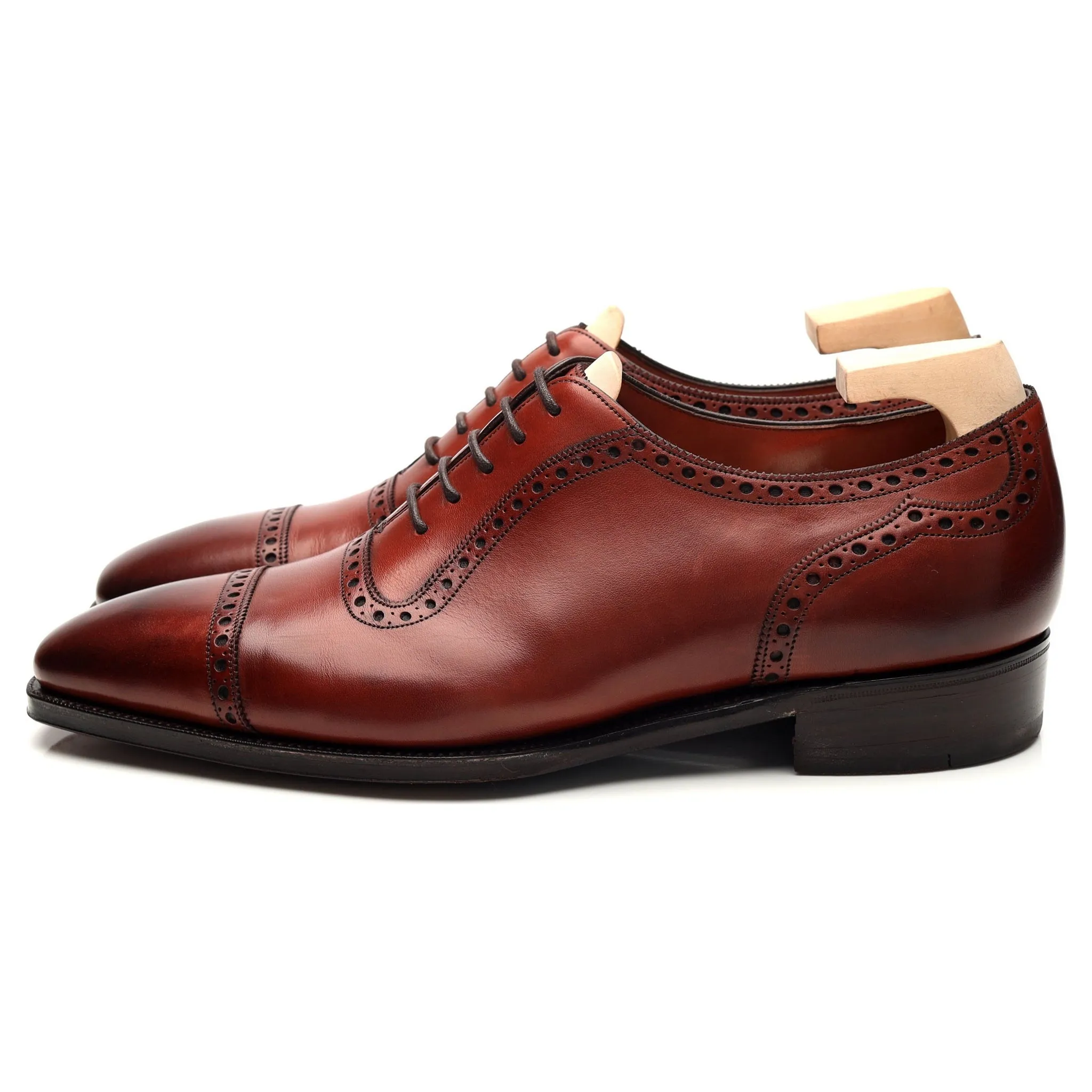 'St James ll' Burgundy Cherry Leather Oxford UK 7.5 F