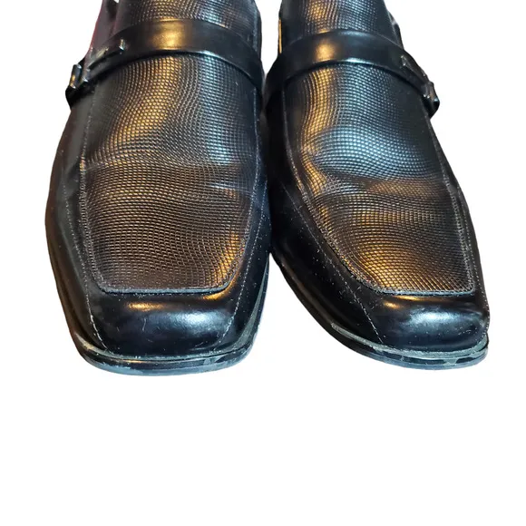 Stacy Adams Beau Moc Toe Bit Slip-On Loafer Black Men's Size 13 Leather Dress