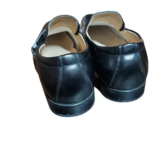Stacy Adams Beau Moc Toe Bit Slip-On Loafer Black Men's Size 13 Leather Dress