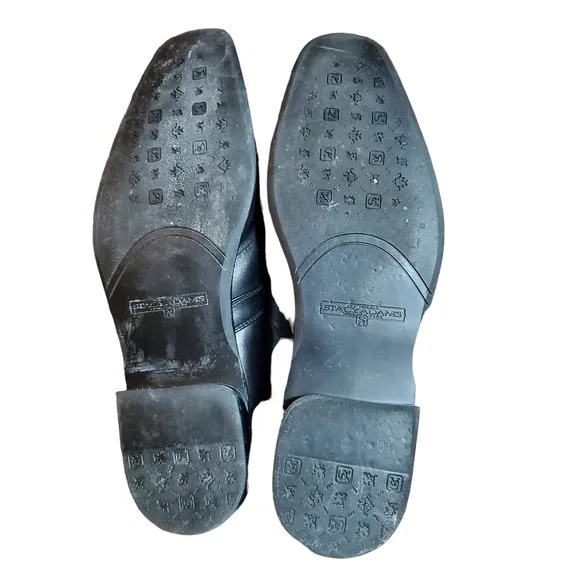 Stacy Adams Beau Moc Toe Bit Slip-On Loafer Black Men's Size 13 Leather Dress