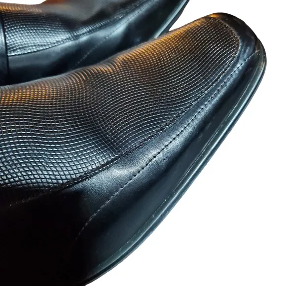 Stacy Adams Beau Moc Toe Bit Slip-On Loafer Black Men's Size 13 Leather Dress