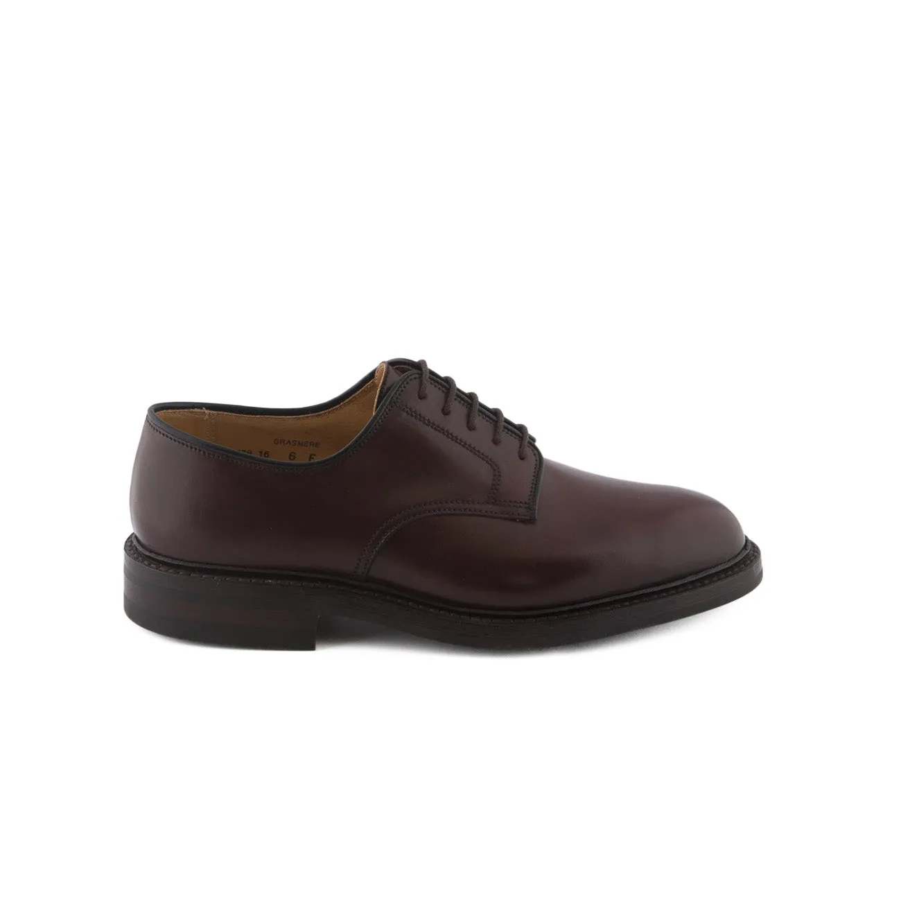 Stringata derby Crockett & Jones Grasmere in pelle di cavallo bordeaux
