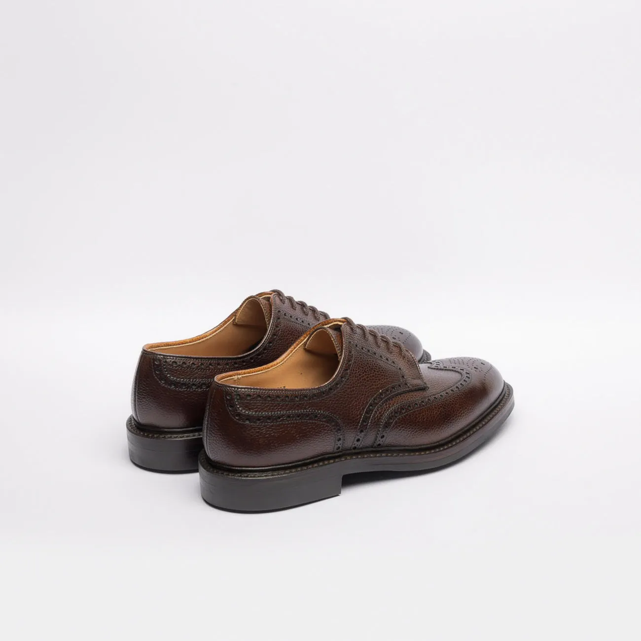 Stringata derby Crockett & Jones Pembroke in pelle martellata marrone