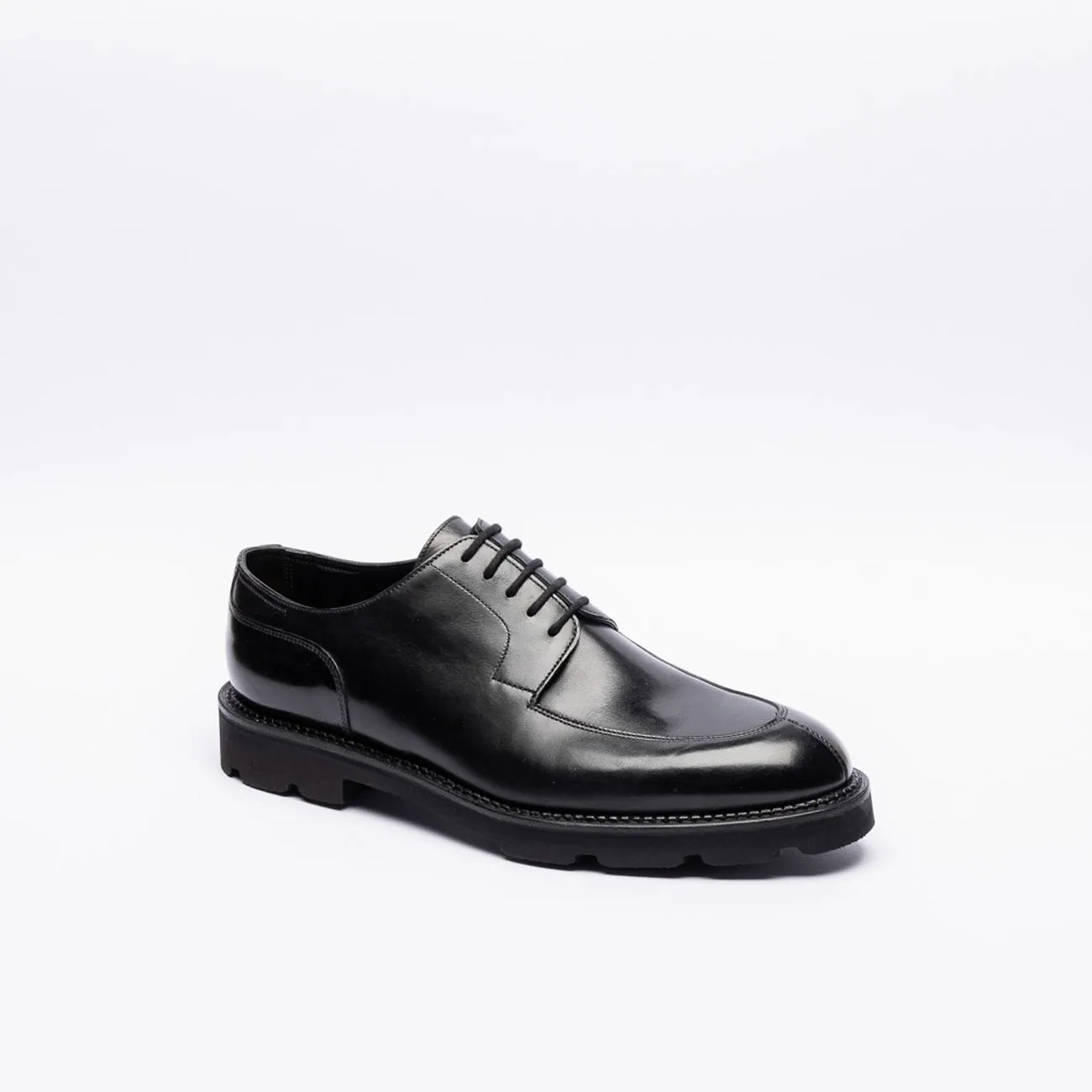 Stringata derby John Lobb Hardington in pelle nera (Taglia 8.5 UK)