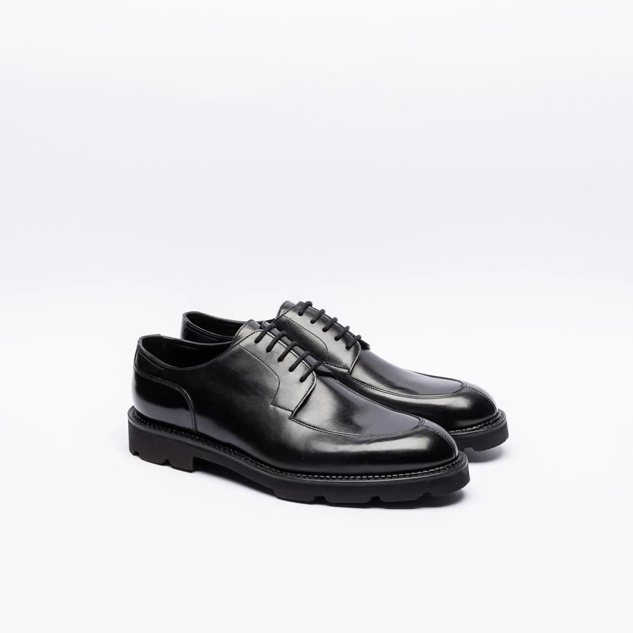Stringata derby John Lobb Hardington in pelle nera (Taglia 8.5 UK)