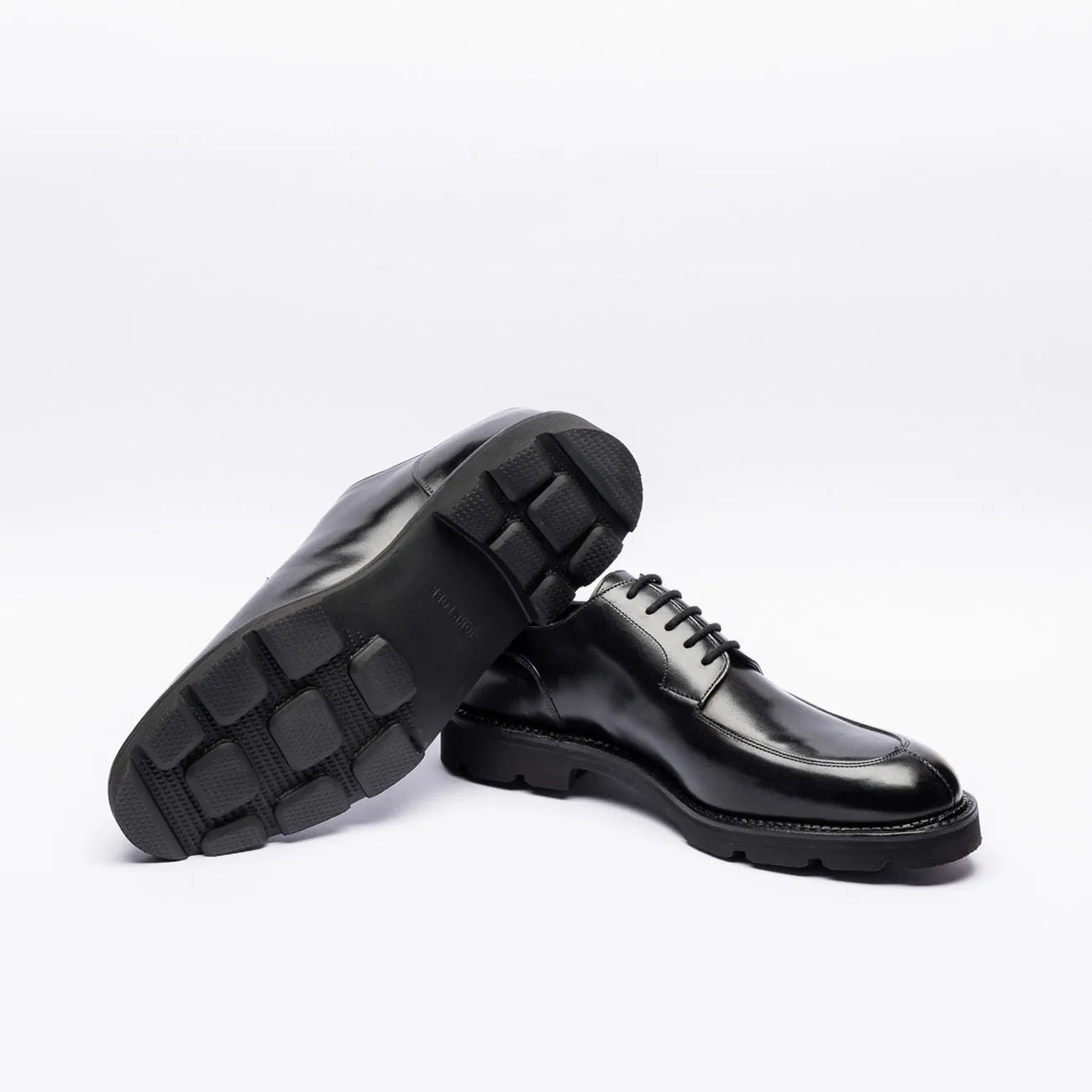 Stringata derby John Lobb Hardington in pelle nera (Taglia 8.5 UK)