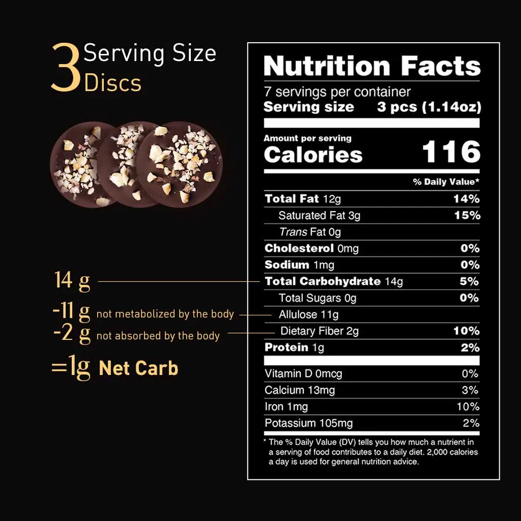 Sugar-Free Dark Chocolate with Roasted Hazelnuts