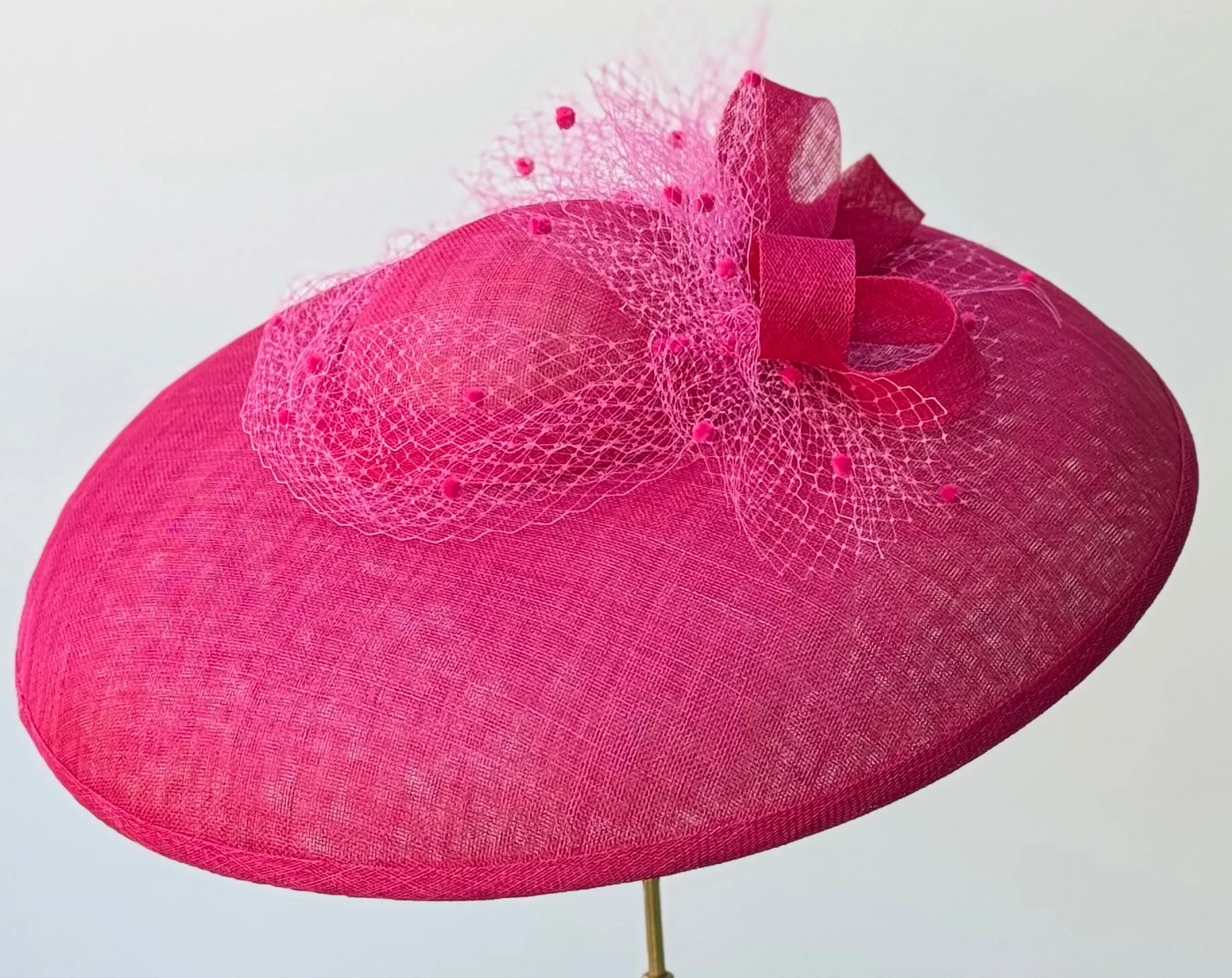 The Holly in Two Tone Pink Sinamay