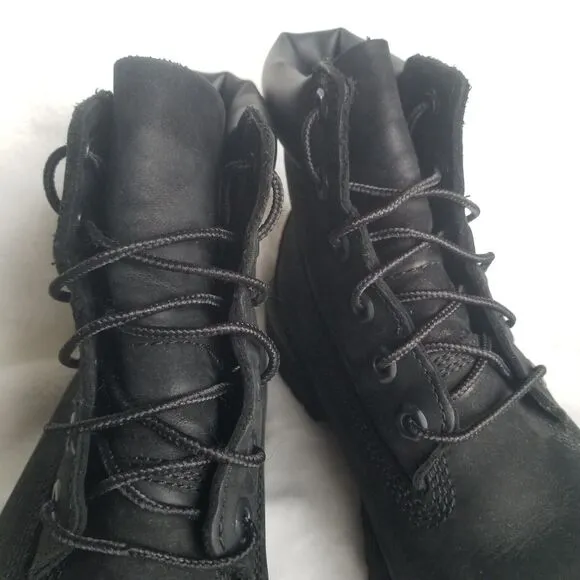 Timberland 6 Inch Premium Ankle Boots Junior's 4 Waterproof Black