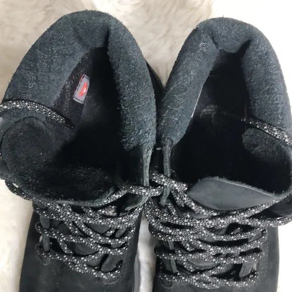 Timberland Premium 6 Inch Suede Lace Up Quilted Boots Kids SZ 6.5 Black A1630