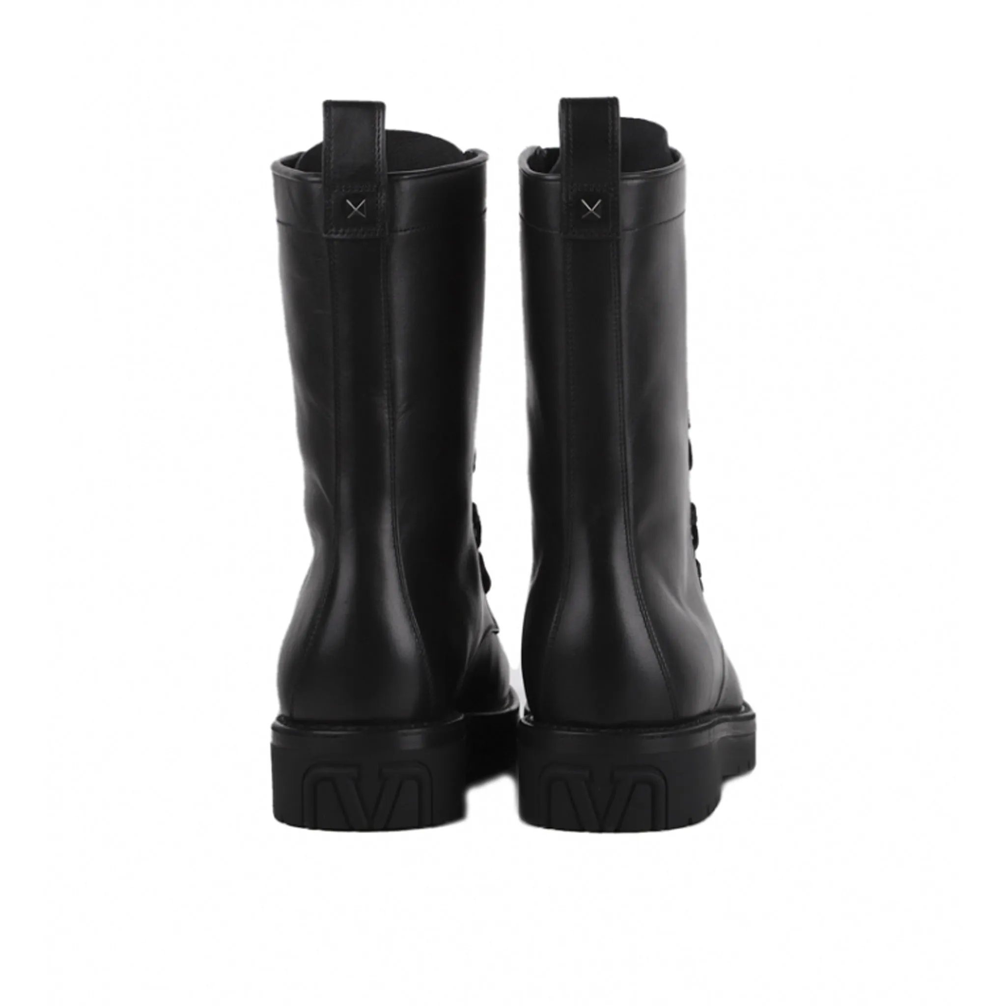 VALENTINO GARAVANI Combat Leather Boots for Men