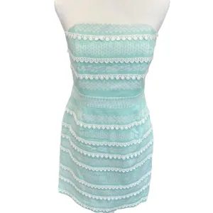 Vineyard Vines Kentucky Derby Strapless Dress Light Blue Size 4