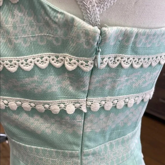 Vineyard Vines Kentucky Derby Strapless Dress Light Blue Size 4