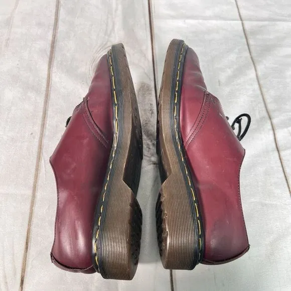 Vintage Dr. Marten Wine Red Lace Up Oxford Leather Shoes Sz 7