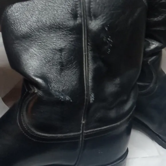Vintage Justin black leather men's boots size 8