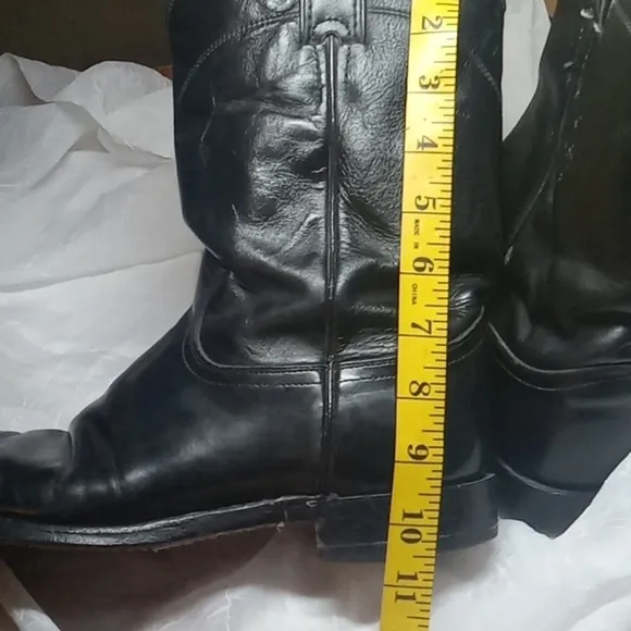 Vintage Justin black leather men's boots size 8