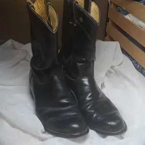 Vintage Justin black leather men's boots size 8