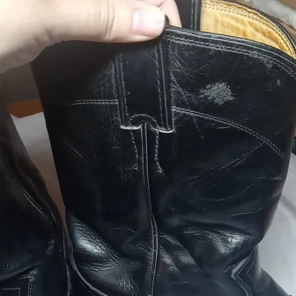 Vintage Justin black leather men's boots size 8