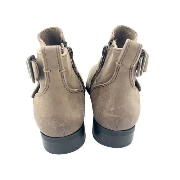 Vionic Women Logan Round-Toe Buckle Accent Ankle Bootie Brown US 6 New