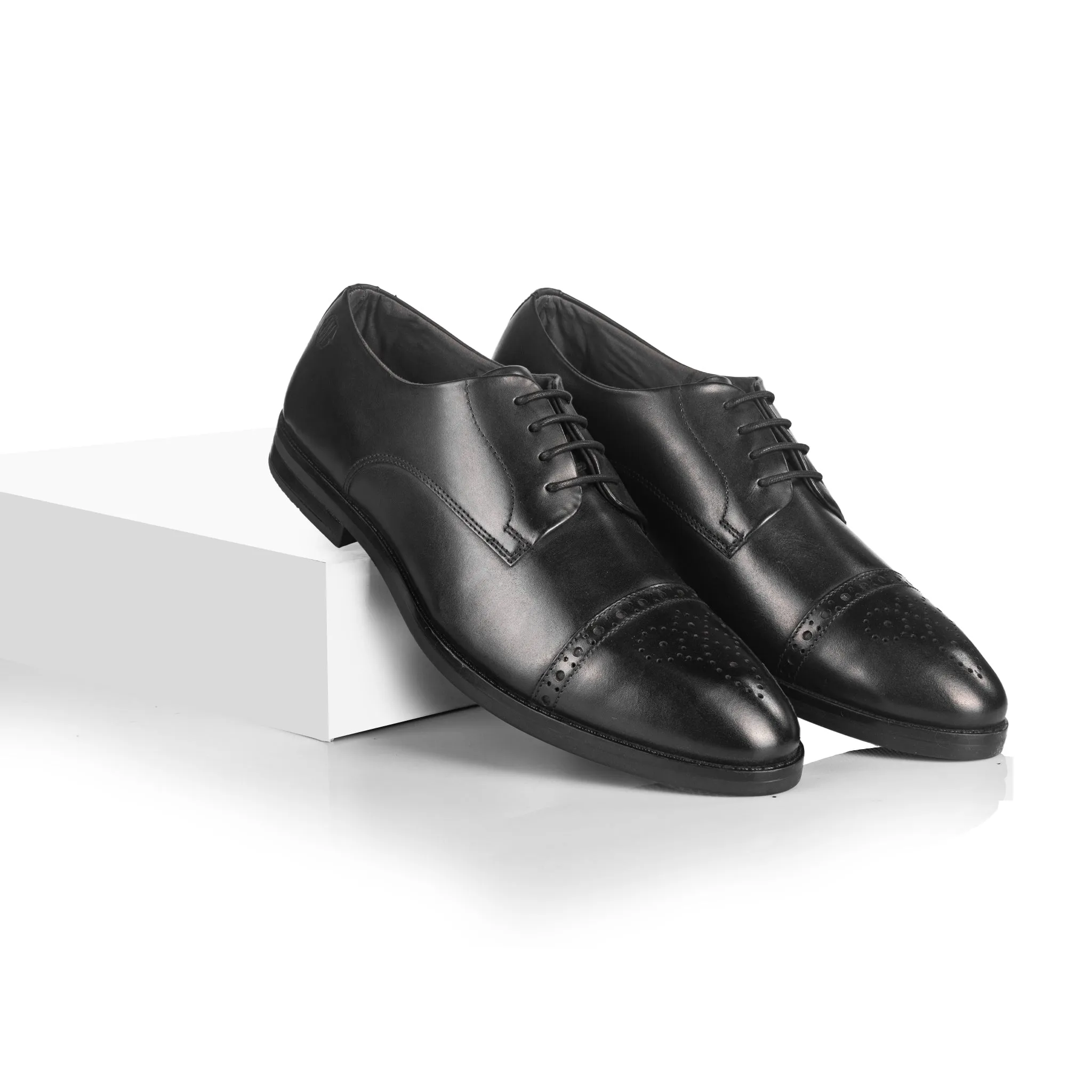 Wayne Cap Toe Derby (Piano Black)
