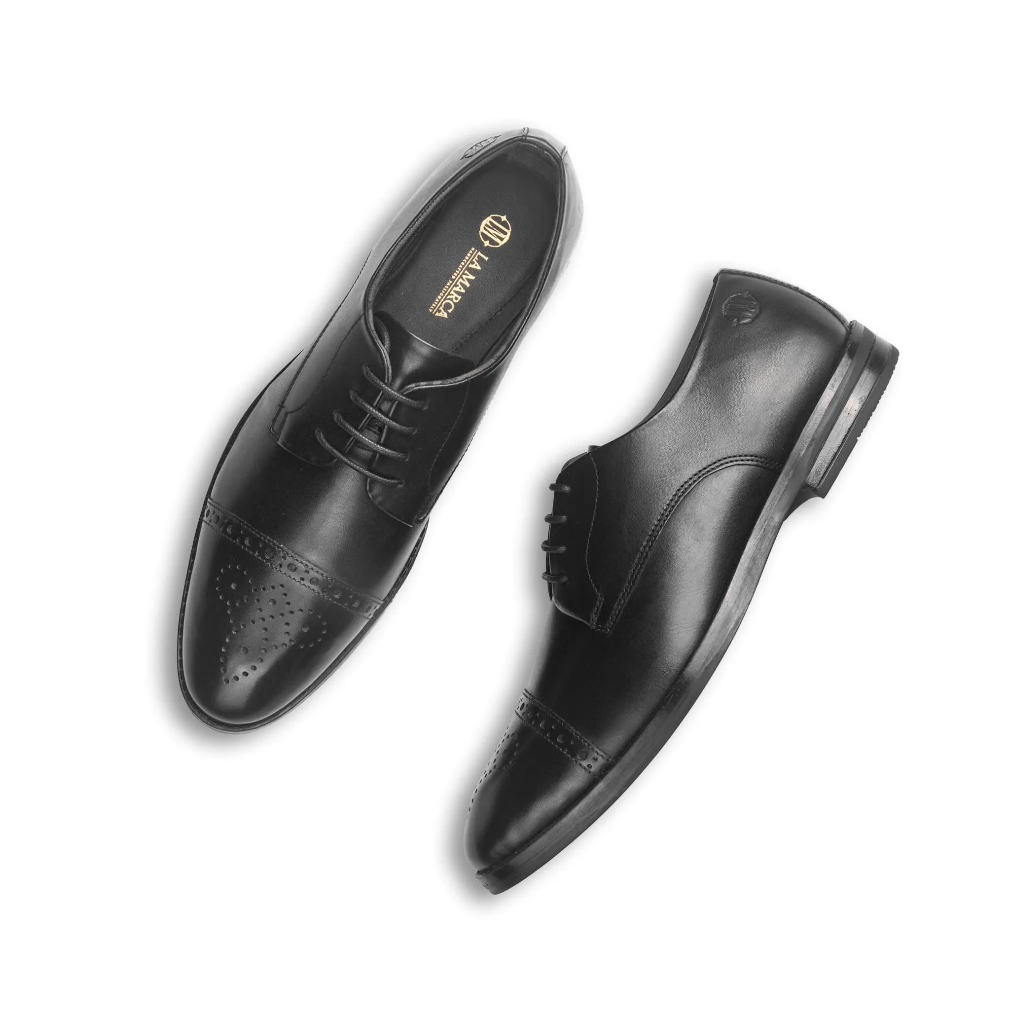 Wayne Cap Toe Derby (Piano Black)