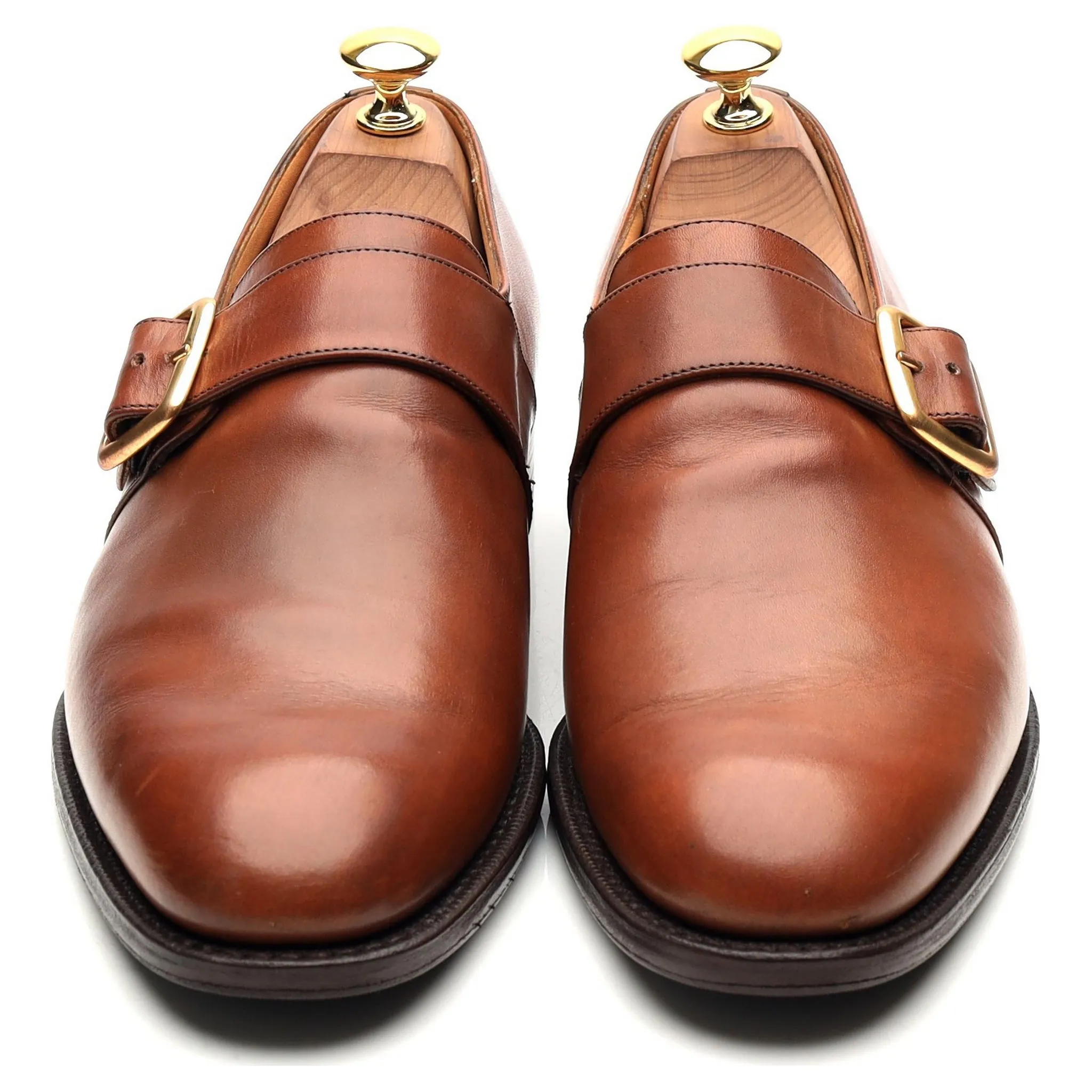 'Westbury' Brown Leather Monk Strap UK 6.5 G