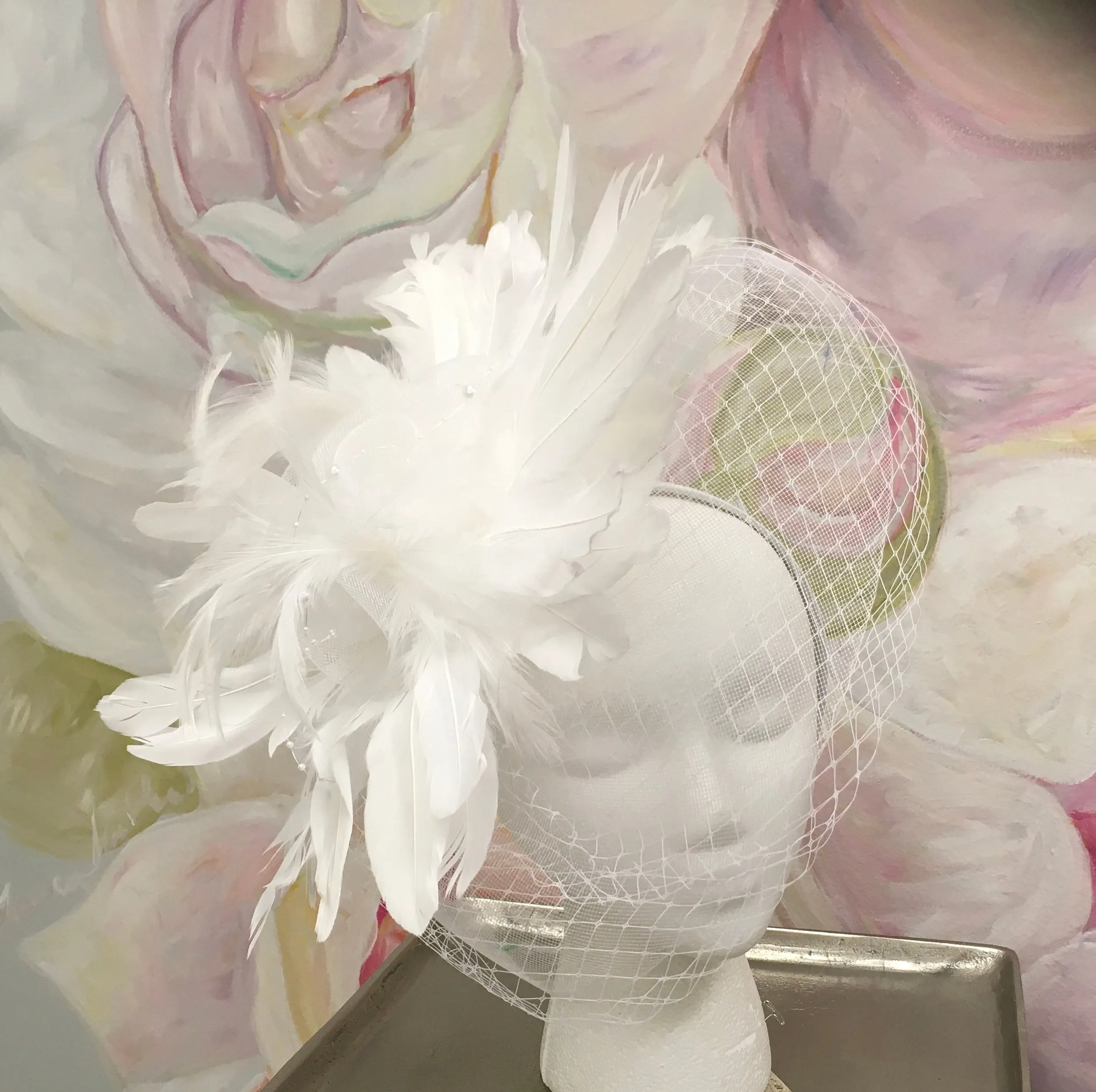 White Flower Bouquet Fascinator