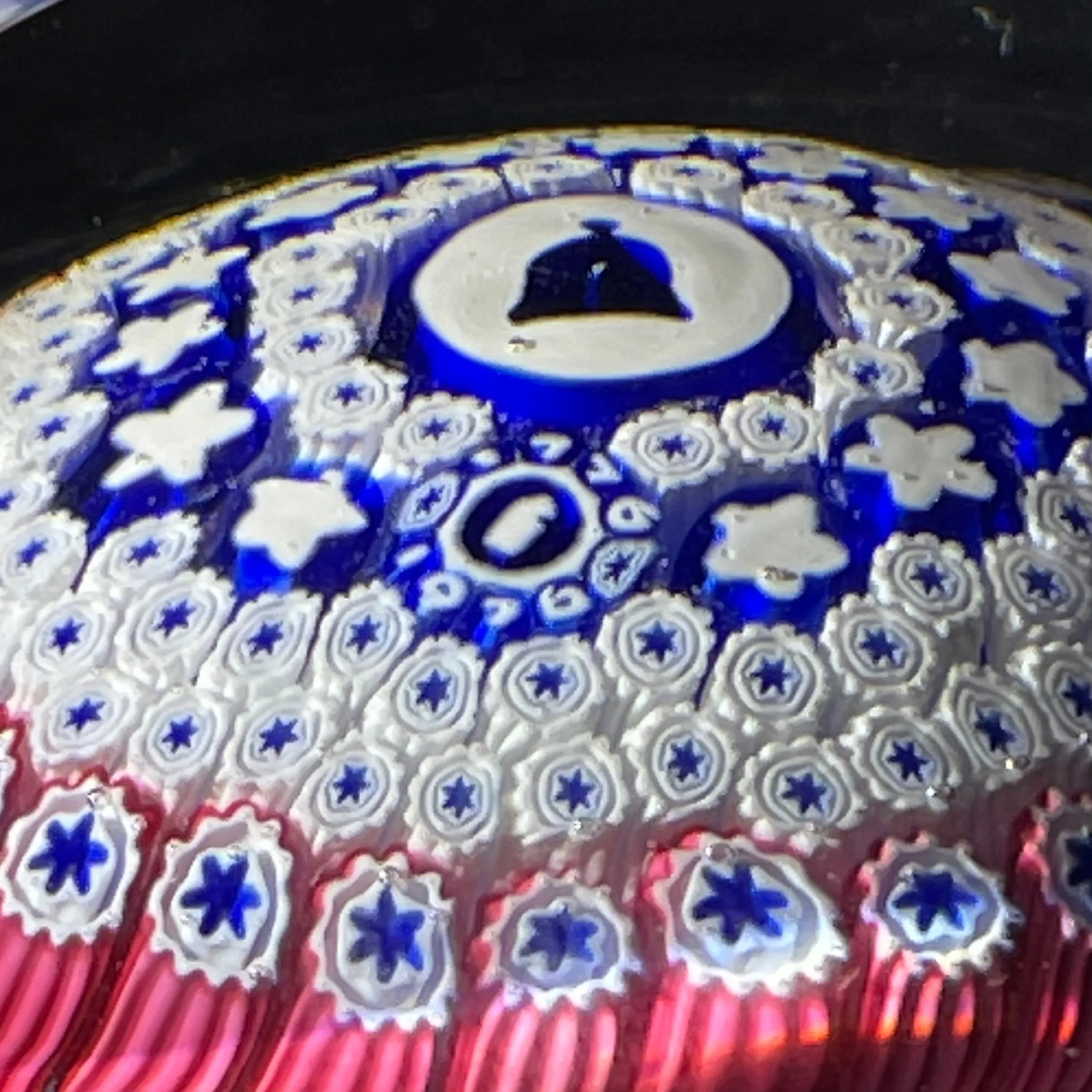Whitefriars 1976 Concentric Millefiori American Bicentennial Liberty Bell Edition