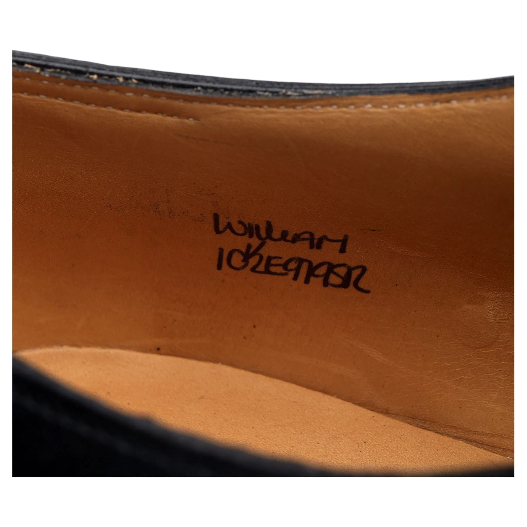 'William' Navy Blue Museum Leather Monk Strap UK 10.5 E
