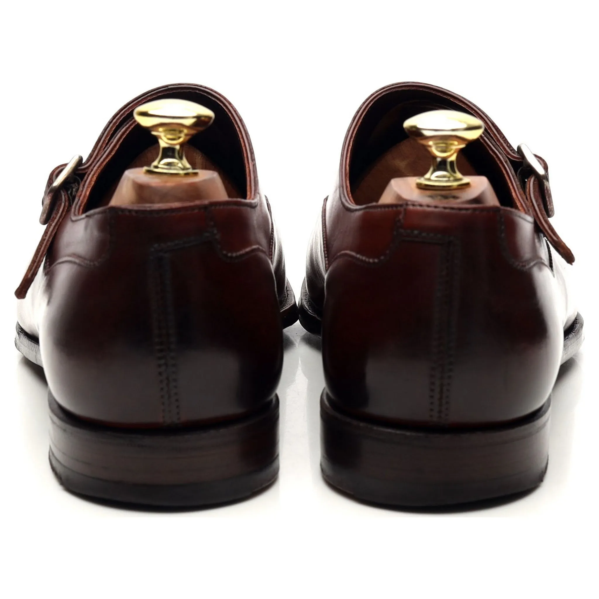 'Winston' Brown Leather Monk Strap UK 7.5 E