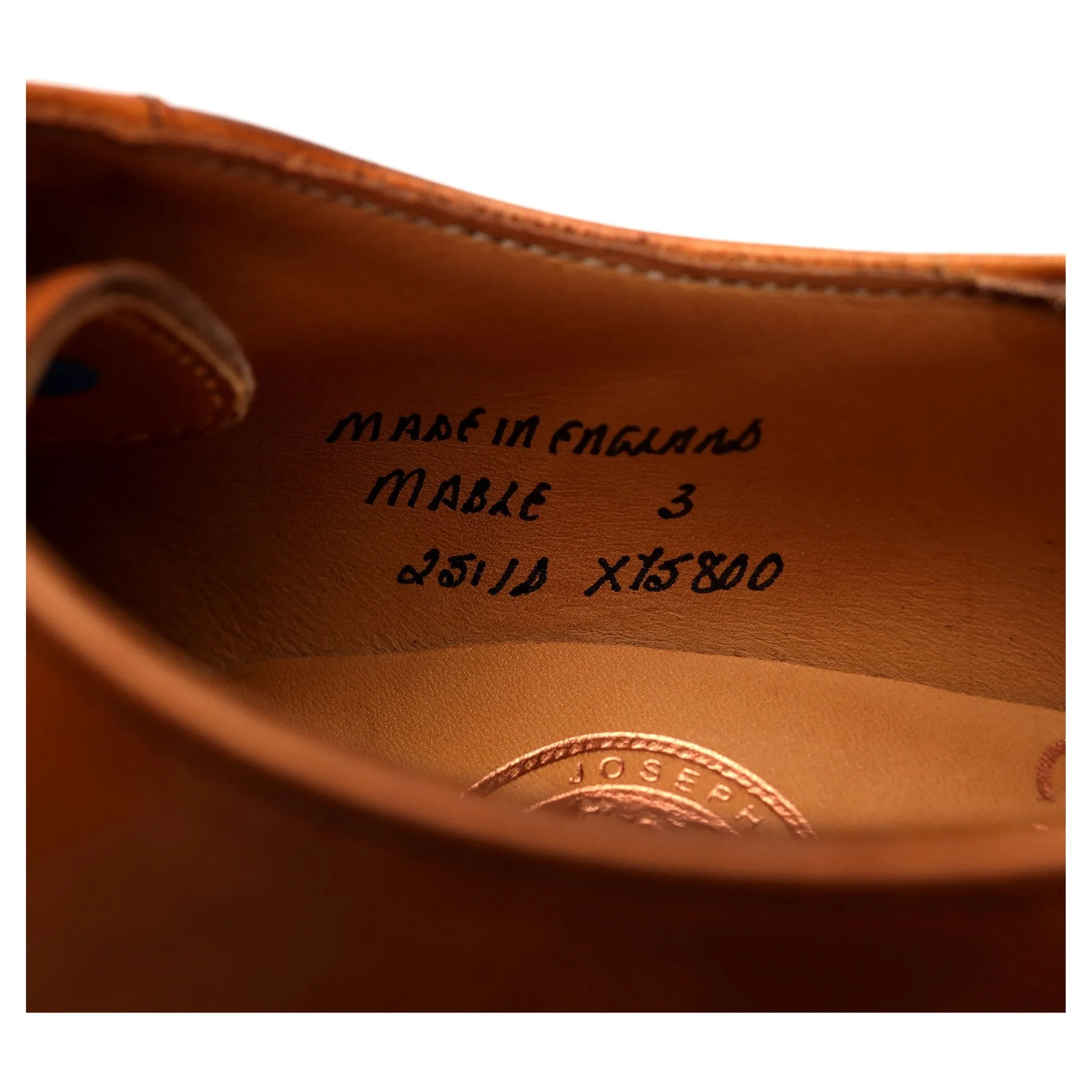 Women's 'Mabel' Tan Brown Leather Derby UK 3 D