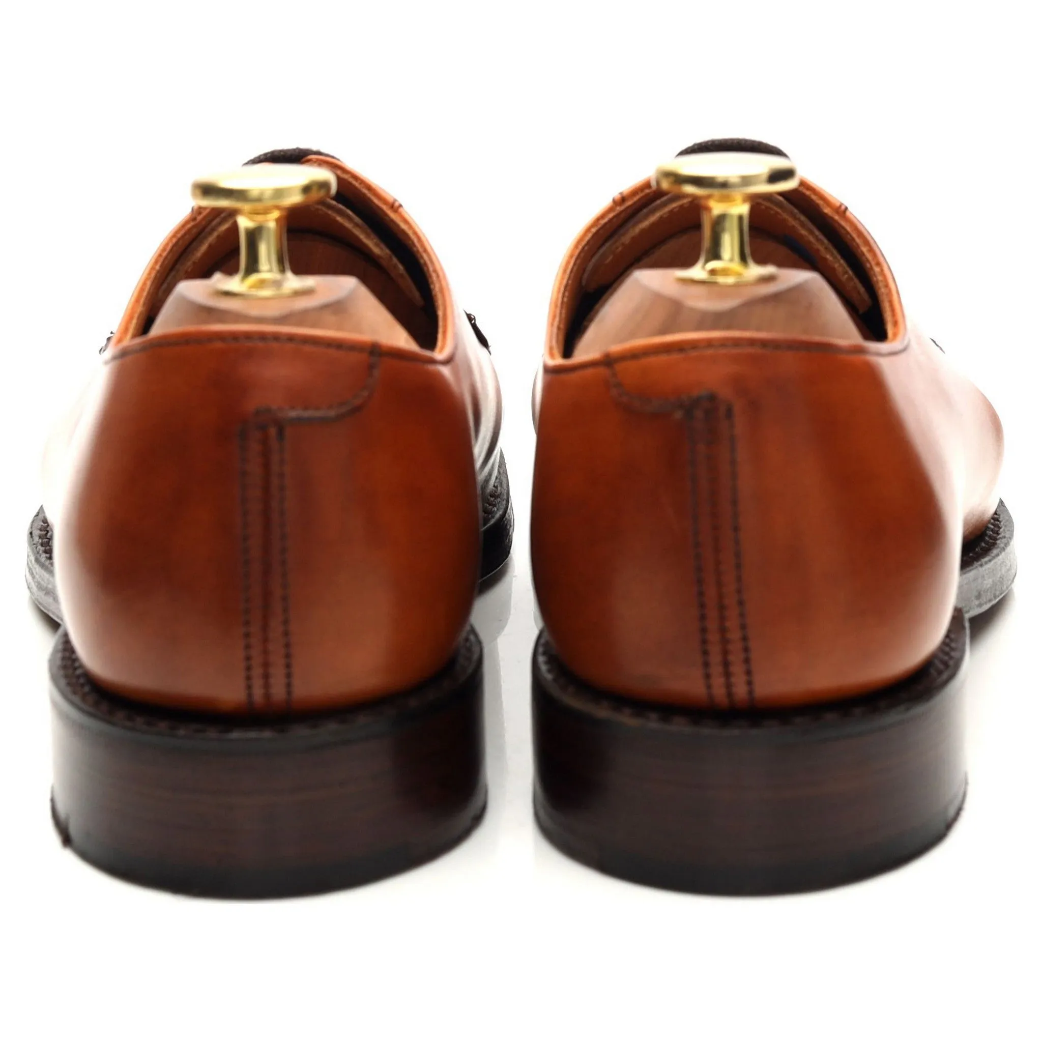 Women's 'Mabel' Tan Brown Leather Derby UK 3 D
