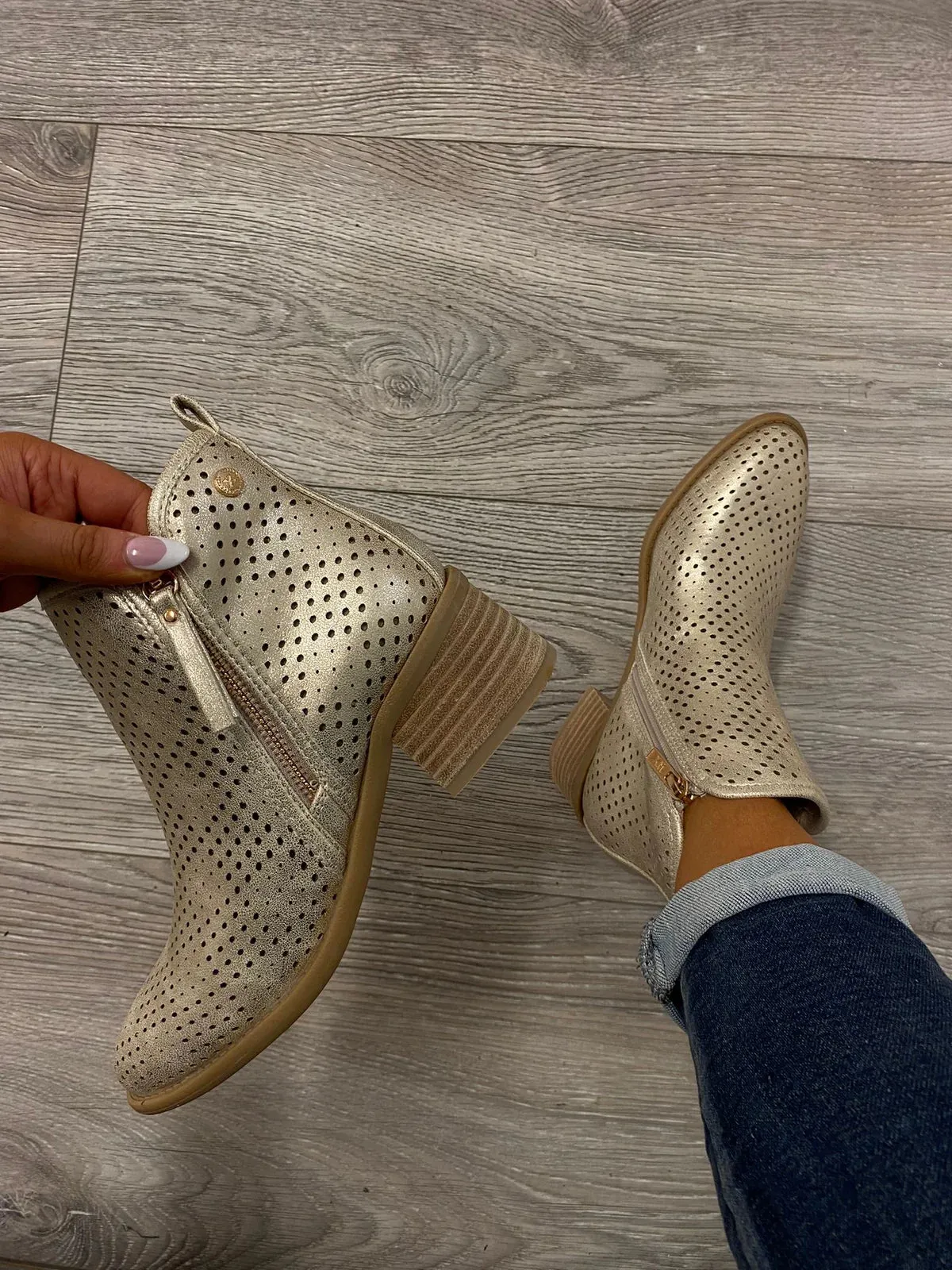 Xti - 143961 Xti Gold Ankle Boots