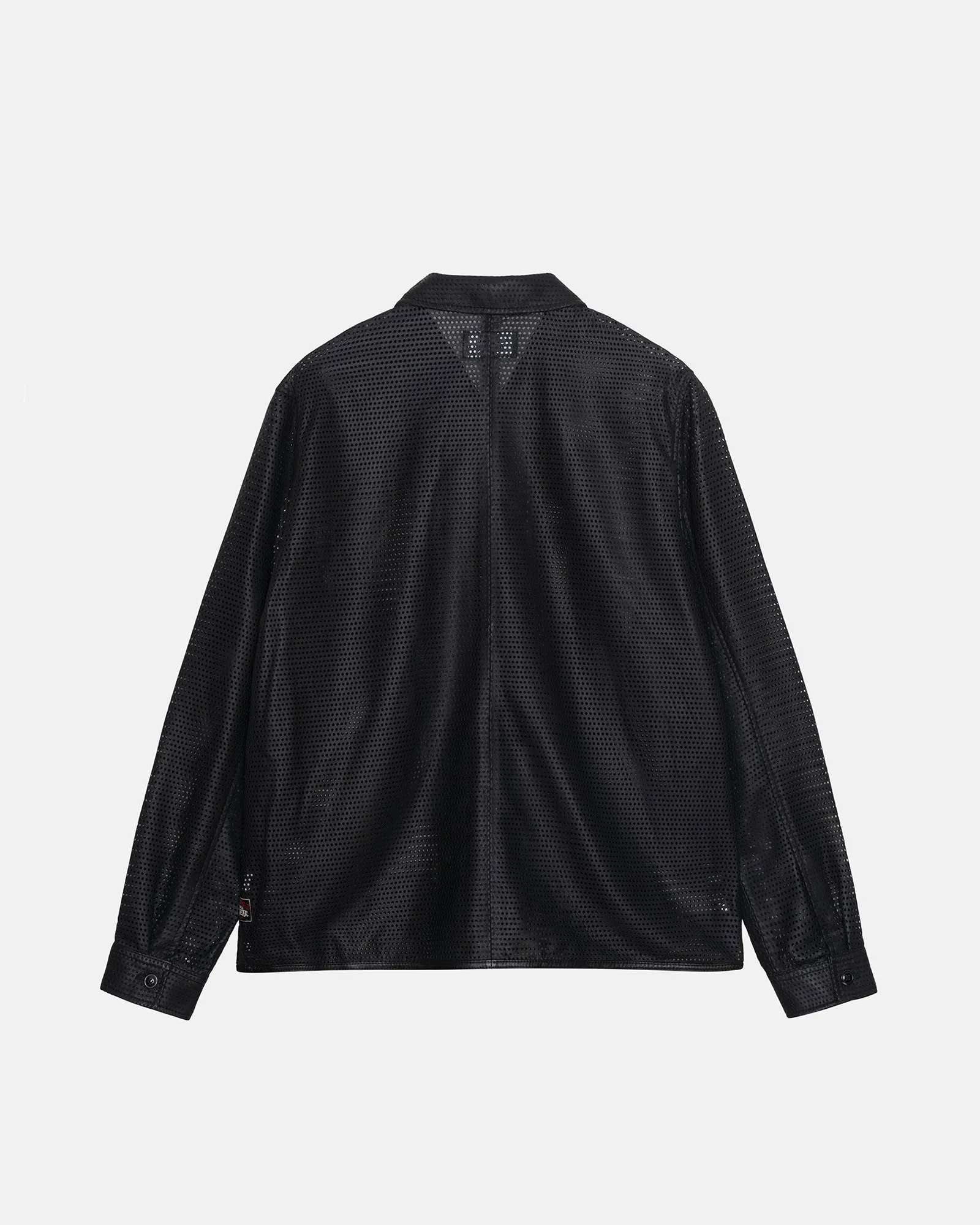 ZIP SHIRT PERFORATED LEATHER